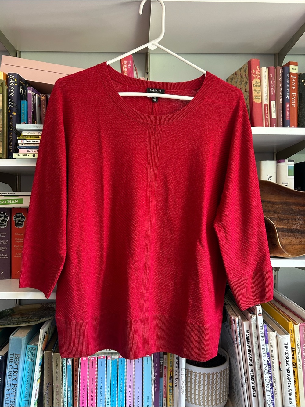 Talbots Vibrant Red Crewneck Sweater
